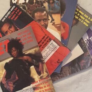 Vintage Jet Magazines Lot (8) 1985 - Poitier, Whitney Houston, Black Millioner
